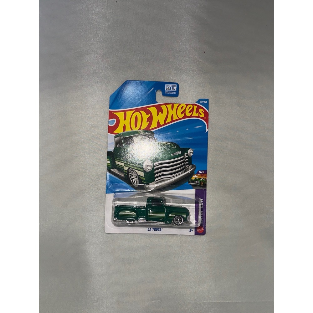 Hot Wheels La Troca Green 137/250 Layin Low 5/5 Diecast Chevy Truck 2024 New